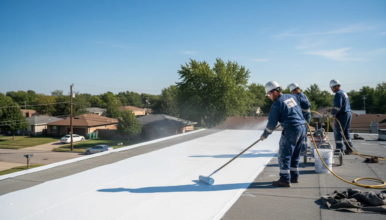 Commercial roof coating in Ore City, TX near me